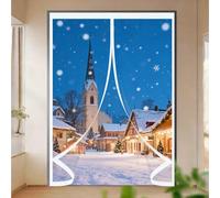 Tenda per Porta Termoisolante 125 x 170 cm Trasparente, Impermeabile, Insonorizzazione, Protezione Dal Freddo Tenda per Porta Inverno Termica per Soggiorno, Balcone, A