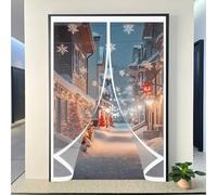 Tenda per Porta Termoisolante 176 x 275 cm Chiusura Automatica, Impermeabile Contro Freddo Antipolvere Tenda per Porta Inverno Termica per Soggiorno, Balcone, A