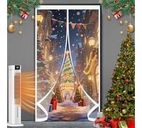 Tenda per Porta Termoisolante 275 x 260 cm Riduzione Del Rumore, a Prova di Fumo, Protezione Dal Freddo Tenda per Porta Inverno Termica per Soggiorno, Balcone, A