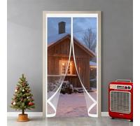 Tenda per Porta Termoisolante 90 x 100 cm Riduzione Del Rumore, a Prova di Fumo, Protezione Dal Freddo Isolata Zanzariera Tenda Della Porta per Soggiorno, Balcone, A