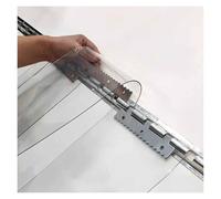 Tenda per porta trasparente in PVC, 1,5 x 2,7 m, spessore 1,3 mm, copertura per porta in plastica isolata, protezione per porta del congelatore, protezione per ingresso a risparmio energetico