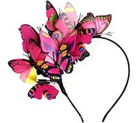 Tenda per sudore, colore nero, eclettico, con farfalla scintillante, per carnevale, matrimoni, sfilate di moda, fascia da basket, taglia unica