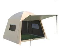 Tenda pergolata esterna in rete a quattro angoli per 8-10 persone, tenda da sole integrata per campeggio, tessuto Oxford 210D rivestito in argento, protezione solare traspirante, anti-zanzare