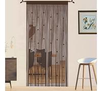 Tenda Perlata Della Tenda Porta Esterna Tenda Antimosche Per Porta Esterna Tenda a Fili Interna Tenda Perline Esterno Per Mosche Divisorio Per Stanze Finestre Decorazioni (caffè, 90 x 200 cm)