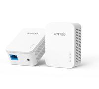Tenda PH3 - Set di 2 adattatori Powerline da 1000 Mbps con connettore singolo per la casa AV2 per estendere la rete veloce e stabile, versione UK, bianco