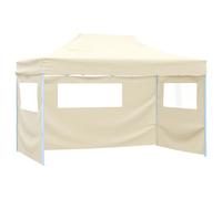 vidaXL Tenda Pieghevole con 3 Pareti 3x4,5 m Crema