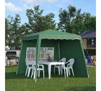 Tenda pieghevole Outsunny 2 pareti laterali 2,89X2,89 m Altezza regolabile