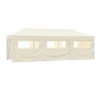 Tenda Pieghevole Pop-Up con 8 Pareti Laterali 870x291x315 cm Crema
