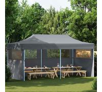 vidaXL Tenda Pieghevole Pop-Up Pareti Laterali Antracite Gazebo Festa Giardino