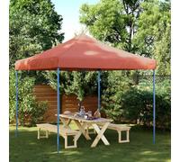 Tenda pieghevole pop-up in terracotta, 292 x 292 x 315 cm, per esterni, Canopy Tent, Easy Portable Shade Shelter for Patio, Beach, campeggio, Heavy Duty Steel Frame