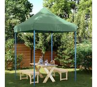 Tenda pieghevole pop-up verde, 200 x 200 x 306 cm, tessuto Oxford impermeabile con rivestimento in PVC, robusto telaio in acciaio verniciato a polvere, per eventi all'aperto e feste in giardino