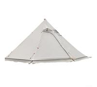 Tenda piramidale a otto lati resistente all'abrasione ideale per lunghi viaggi in campeggio nella natura (grigio)