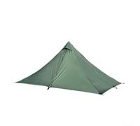 Tenda piramidale ultraleggera a strato singolo, riparo da campeggio impermeabile con borsa portaoggetti, picchetti da terra, corde antivento for escursioni con zaino in spalla all'aperto(Grass Green)