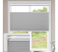 Tenda plissettata a nido d'ape oscurante a nido d'ape, oscurante, dall'alto verso il basso, per casa e ufficio, facile installazione senza attrezzi, grigio fumo, 54 cm di larghezza x 122 cm di altezza