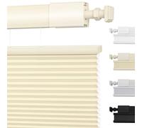 Tenda plissettata a nido d'ape senza fili, per filtrare la luce, design dall'alto verso il basso e verso l'alto, 64 cm di larghezza x 122 cm di altezza, perfetta per casa e ufficio (crema)