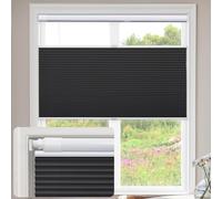 Tenda plissettata cellulare per finestre, senza fili, a nido d'ape, oscurante, senza attrezzi, senza trapano, dall'alto verso il basso, perfetta per casa e ufficio, 98 cm di larghezza x 163 cm di