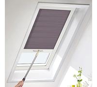 Tenda plissettata per lucernario, per lucernari, a risparmio energetico, filtraggio della luce, riduzione del rumore, facile da installare, dimensioni personalizzate (viola)
