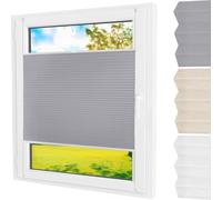 Tenda plissettata semi-oscurante con strato impermeabile che consente il controllo della luce, la gestione del calore e la soppressione del rumore (grigio)