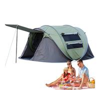 Tenda pop-up di spiaggia portatile istantanea per 5-8 persone, tenda da campeggio con 2 porte, protezione solare e impermeabile, per trekking da viaggio per escursionismo da spiaggia p Military green