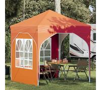 Tenda pop-up per feste, 192 x 192 x 245 cm, arancione | Tessuto Oxford 210D, impermeabile, con borsa per il trasporto, regolabile in altezza 227-245 cm, corde antipioggia incluse