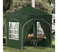 Tenda pop-up per feste, 192 x 192 x 245 cm, verde, in tessuto Oxford 210D con materiale impermeabile e resistente ai raggi UV, con borsa per il trasporto, corde e picchetti, manuale