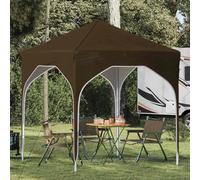 Tenda pop-up per feste, 194 x 194 x 245 cm, colore tortora, impermeabile e resistente ai raggi UV, in tessuto Oxford 210D, con meccanismo regolabile in altezza (227-245 cm), borsa per il trasporto