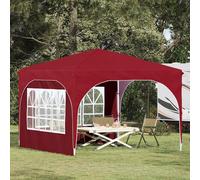 Tenda pop-up per feste, 290 x 290 x 245 cm, con tessuto Oxford 210D, colore | Altezza regolabile da 227 a 245 cm, telaio in acciaio verniciato a polvere, con borsa per il trasporto, cordini, picchetti