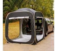Tenda pop-up per portellone posteriore, impermeabile, antivento, a doppio strato, per campeggio, spiaggia, pic-nic, pesca, festival musicali, installazione istantanea, altezza regolabile (nero)