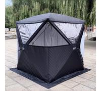 Tenda pop-up per sauna per 3-5 persone, termicamente isolata, portatile, con cric per stufa, capanno relax in giardino (stufa non inclusa)