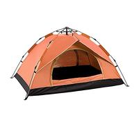 Tenda pop-up, tenda da campeggio di 2-4 persone, con cuscinetto a prova di umidità e tenda impermeabile e antivento di amaca per esterno, escursioni, glamping, alpinismo e viaggio, arancione,