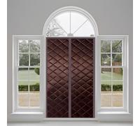 Tenda Porta Esterna,95x210cm Schermo Magnetica Spegnimento Automatico Tenda per Porta Isolata Termica Tenere Caldo per Porta del Patio,caffè，Marrone