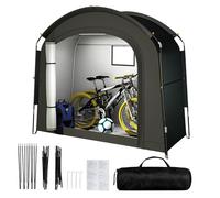 Tenda portaoggetti per bici per esterni, in poliuretano 4000, impermeabile, portatile, resistente, per 2-3/3 5 biciclette, anti UV, pioggia, vento, per biciclette, moto, attrezzi da giardino