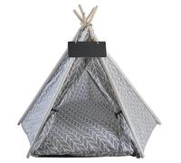 TENDA PORTATILE PER ANIMALI DOMESTICI CANI GATTI CASA TEEPEE LAVABILE 50X50X70CM