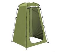Tenda portatile per doccia, per la privacy, per spogliatoio, campeggio, spiaggia, WC, con borsa portaoggetti, rivestita in argento, protezione UV, 120 x 120 x 180 cm (verde)