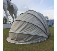 Tenda Portatile per Rimessa Biciclette, Impermeabile a Semispirale | Contiene 4 Biciclette, Attrezzi da Giardino, Pioggia, Polvere, Pieghevole per il Giardino sul Retro(Beige)