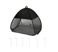 Tenda protettiva per piante, per verdura, frutta e fiori, resistente al sole, resistente agli uccelli, per piccoli giardini, terrazze, giardinaggio urbano, 56 x (1 pezzo, nero)