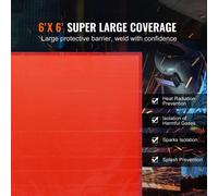 Tenda Protettiva per Saldatura Schermo 6x6 Piedi Pannello Vinile Resistente alla