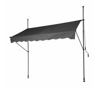 Tenda Regolabile Grigio Poliestere 250 x 120 cm