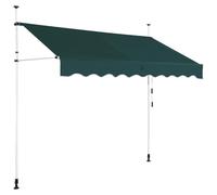 Tenda retrattile 250 x 125 cm Facile da montare e regolabile in design moderno in alluminio verde 20_0010432