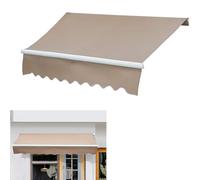 Tenda retrattile 3/4/5 x 1,5 m resistente ai raggi UV, al vento/all'acqua, per patio, balcone, baldacchino in poliestere durevole per giardino, cortile, terrazza, portico