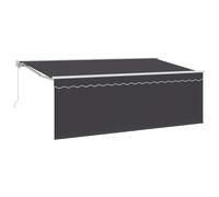 Tenda retrattile Antracite 400 x 200 cm Poliestere e Alluminio