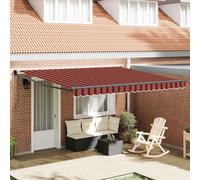 vidaXL Tenda Retrattile Arancione e Marrone 350 x 250 cm, Tenda retrattile, moderna e resistente, per esterni, protezione UV, soluzione versatile, ideale per giardini