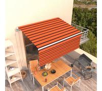 Tenda Retrattile Automatica Parasole 3,5x2,5m Arancio e Marrone