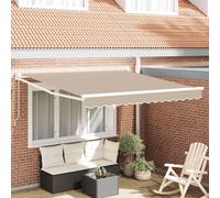 Tenda retrattile Beige 350 x 250 cm 100% Poliestere e Alluminio