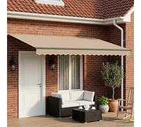 Tenda retrattile Beige 4 x 2 m Poliestere e Metallo