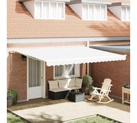 Tenda retrattile Bianco 450 × 300 cm Tessuto e Alluminio