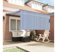 Tenda Retrattile Blu e Bianco 350 x 250 cm | Poliestere e Alluminio, Telecomando Incluso, Resistente all'Acqua, per Giardino e Terrazza