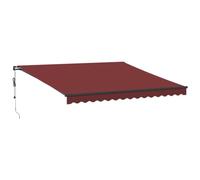 Tenda retrattile con LED - Borgogna 400 x 300 cm, tenda parasole automatica per patio esterno retrattile per giardino e terrazza, facile installazione