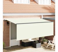 vidaXL Tenda Retrattile Crema 350 x 200 cm Poliestere e Alluminio, Tenda Moderna Retrattile per Giardino e terrazzo, Resistente ai Raggi UV, Copertura per Esterni