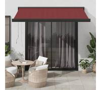 Tenda retrattile da terra per esterni, con struttura in alluminio e tessuto con trattamento UV, ideale per patio, terrazza, balcone o caffè, con manovella lunga per una facile facilità